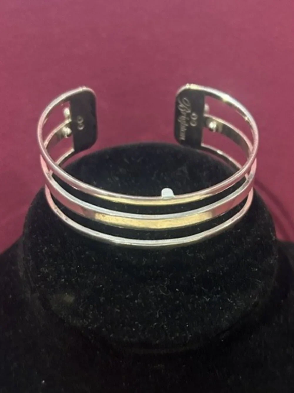 BRIGHTON “CHRISTO” Heart Swarovski Crystal 3-Wire Cuff BRACELET